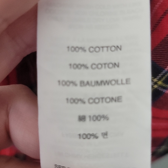 J. Crew red tartan long sleeve button down sleep shirt XS - Picture 7 of 8